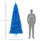 HOMCOM 7' Artificial Christmas Tree with Auto Open - Blue-Suitable for halls, schools and home 
