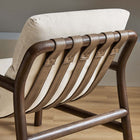 Modway Paxton Wood Sling Chair - Dune Fabric Walnut-Plush Padded Cushion