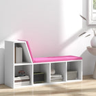 HOMCOM Bookshelf with Reading Nook - Pink-2 cushions are removable and detachable for easy cleaning