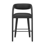 Modway Pinnacle Vegan Leather Bar Stool - Black Black - Set of 2-8