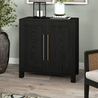 Hudson&Canal Chabot 28"W Accent Cabinet - Black Grain-Product Dimensions: 14" L x 28" W x 32" H