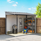 Outsunny 4.6' x 9' Steel Outdoor Storage Shed-Two ventilation slots to keep the inside dry and fresh
