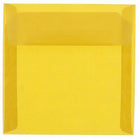 JAM Paper Square Translucent Vellum Invitation Envelopes - 6" x 6" - Gold - 25 Pack (PACV577)-Color: Gold Translucent