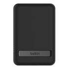 Belkin 5K Magnetic Wireless Power Bank + Kick Stand - Black-Seamless magnetic attachment whether on-the-go or stationary