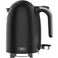 Salton NuRetro Digital 1.7 L Kettle - Midnight Black-1.7L/ 7-Cup capacity, perfect for multiple servings or filling a French press in one boil. 