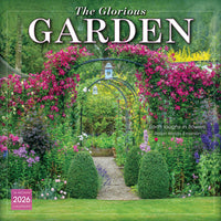 Sellers Publishing Inc. 2026 Wall Calendar - Glorious Garden - English-Large, easy to use, 12" x 12" full-page grids with small at-a-glance month grids 