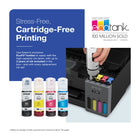 Epson EcoTank ET-2900 Wireless All-in-One Colour Supertank Printer - Black-Supersized ink tanks and uniquely keyed EcoFit bottles make refilling ink simple—no mess, no stress and no ink bottle mix-ups, fits in virtually any workspace
