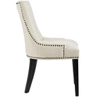 Modway Marquis Fabric Dining Side Chair - Beige - 2 Pack-Studded Nailhead Trim 