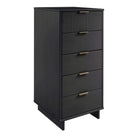 Manhattan Comfort Granville 23.62" Modern Tall Narrow Dresser - Dark Grey-17.72" L x 23.62" W x 48.98" H