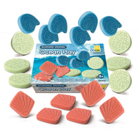 Yellow Door Scenery Stones Ocean Play 18-Piece Set-Watery habitats filled with swirling waves, beautiful shells, and fascinating corals will immerse children into imaginary underwater worlds that will inspire play, promote creativity, and enhance language development.