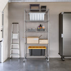 Seville Classics 5-Tier NSF Steel Wire Shelving Rack with Wheels - 72" H x 36" W x 24" D-10