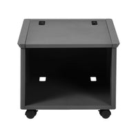 Lexmark Adjustable 40C2300 Printer Stand-Shelf height in the adjustable stand can vary from a minimum of 6.33" from the floor to a maximum of 20.45" using 10 shelf slots