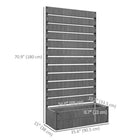 Outsunny Raised Garden Bed with Trellis for Climbing Plants - Dark Grey-Wood-plastic composite board is more outdoor strong than wood alone
