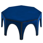 Modway Victory Performance Velvet Ottoman - Navy-Weight Capacity: 331 lbs.