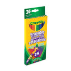 Crayola Erasable Coloured Pencils, 24 Count-Pencils feature rich, creamy colours that really erase!