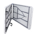 TygerClaw 6 ft. Heavy Duty Folding Table with Carry Handle-Reinforced steel frame holds a substantial 220 lb without bowing