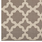 Modway Cerelia Moroccan Trellis Indoor/Outdoor Area Rug - 8 ft W x 10 ft L - Light/Dark Beige-100% Soft Polypropylene