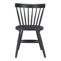 Zuo Tyce Dining Chair - Black - Set of 2-Painted rubberwood leg