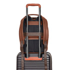 Champs Onyx Leather Compact Backpack - Brown-Inner mesh pocket