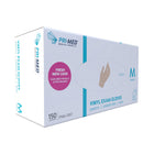 PRIMED Stretch Vinyl Examination Gloves - Medium - 150 Pack-Powder-Free