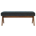 Modway Lyra 47" Fabric Upholstered Bench - Azure-Assembly Required