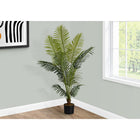 Monarch Specialties 57" Artificial Indoor Palm Tree - Floor - Black Pot-11 real touch, adjustable, lush green palm leaves add an exotic touch to any room
