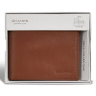Champs Onyx Leather Top Wing Wallet - Brown-Easy access ID window