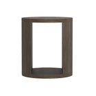 Manhattan Comfort Alure 20" Contemporary End Table - Walnut-Round end table design with clean, modern silhouette