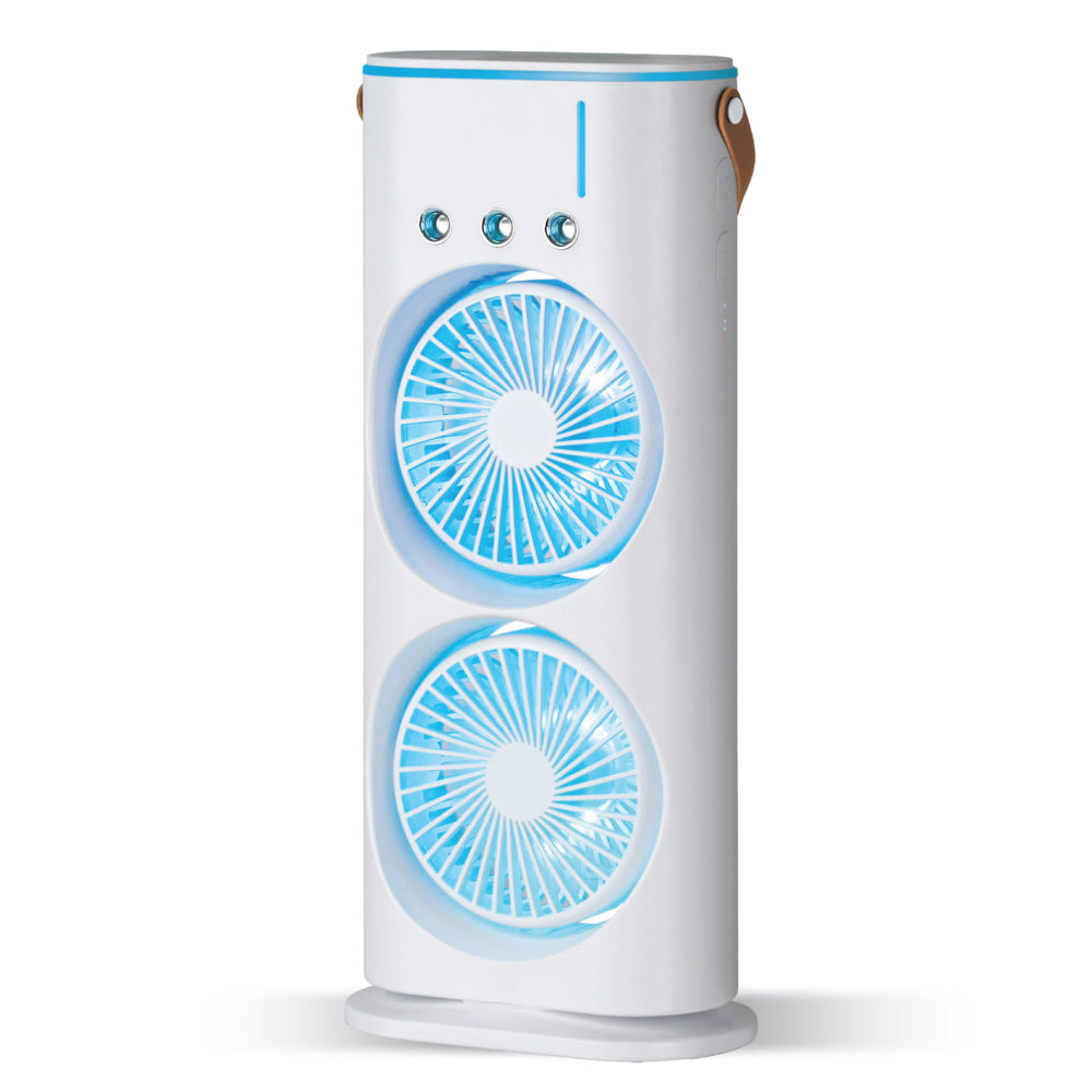 Bell+Howell Aqua Air Misting Portable Rechargeable Cooling Fan