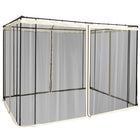 Outsunny Replacement Mosquito Netting for Gazebo 10' L x 10' W - Cream White-Four separate panels with a zipper on each panel to connect with the adjoining piece  