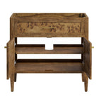 Modway Elysian 36" Wood Bathroom Vanity Cabinet - Brown-Burl Wood Veneer