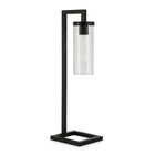 Hudson&Canal Malva 26" Tall Table Lamp with Glass Shade - Blackened Bronze/Seeded-Modern and contemporary design for your living room, workspace, or bed side table