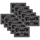 Ashley Productions Smart Poly Computer Mouse Pad - Everyone is Welcome Here - BW Dots - 10 Pack-Start your day on the right note with these stylish and functional accessories that feature inspiring quotes and positive sayings.