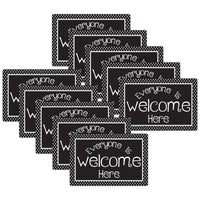 Ashley Productions Smart Poly Computer Mouse Pad - Everyone is Welcome Here - BW Dots - 10 Pack-Start your day on the right note with these stylish and functional accessories that feature inspiring quotes and positive sayings.