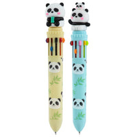 Merangue Panda Multi-Colour Pen-Multi-ink novelty pens with cute panda toppers