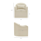Modway Bardot Slipcovered Linen Blend Accent Chair - Linen-Curved Back Silhouette