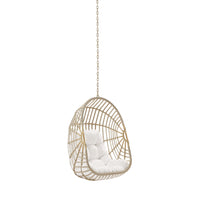 Modway Amalie Wicker Rattan Outdoor Patio Rattan Swing Chair without Stand - Natural White-Outdoor Patio Hanging Swing Chair