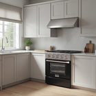 Kucht 30" KNG Series Pro Style Natural Gas Range - Stainless Steel/Black-High-quality metal control knobs