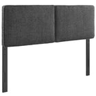 Modway Lindee Boucle Fabric Queen Headboard - Slate-Pillow Style Headboard