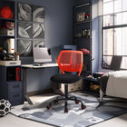 Homy Casa Black Red Fabric Swivel Desk Chair-8