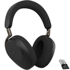 Jabra Evolve3 85 MS USB-A - Black-The headset runs on an internal rechargeable battery providing up to 25 hours of talk time and up to 120 hours of music, with fast‑charge support that delivers hours of use in minutes