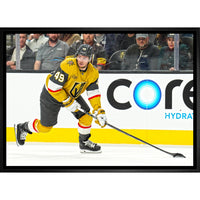 Ivan Barbashev Vegas Golden Knights - Framed Canvas - 31" x 22"-Premium canvas print with gallery-wrapped edges