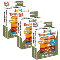 Kwik Stix Solid Tempera Paint - Earth Tones - 6/Pack - 3 Pack-VIBRANT COLORS: These highly pigmented colours will bring a range of beautiful colours to all your crafts.