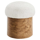 Modway Breeze Boucle Upholstered Ottoman - Ivory/Burl-Mushroom Ottoman