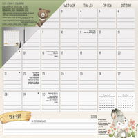 DateWorks 2026 16-Month Family Magnetic Wall Calendar - 12" x 12" - Animals - Bilingual-12.00" x 12.00"