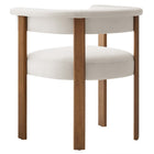 Modway Imogen Performance Velvet Barrel Dining Chairs - Alabaster/Deep Brown - 2 Pack-9
