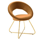 Modway Nouvelle Performance Velvet Dining Chair - Gold/Cognac - 2 Pack-Dense Foam Padding