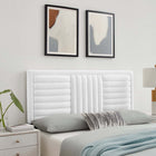 Modway Believe Channel Tufted Performance Velvet King/California King Headboard - White-Performance Velvet Upholstery