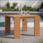 Modway Tahoe Outdoor Patio Acacia Wood Side Table - Natural-Non-Marking Foot Glides