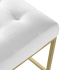 Modway Privy Upholstered Fabric Counter Stool - Gold White - Set of 2-8